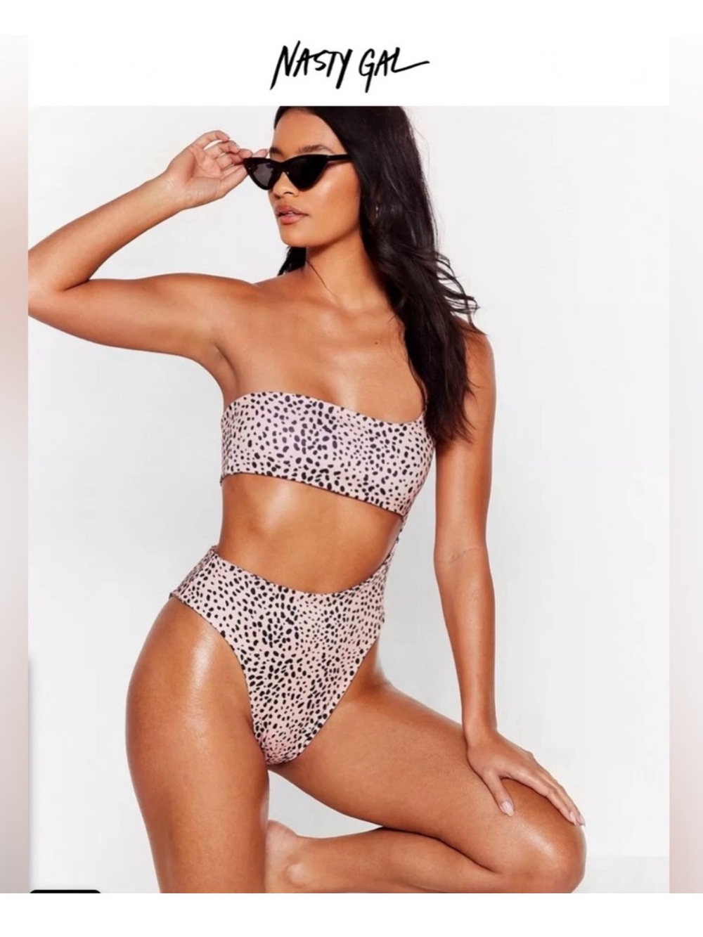 Nasty Gal  Leopard-Print Bikini Top